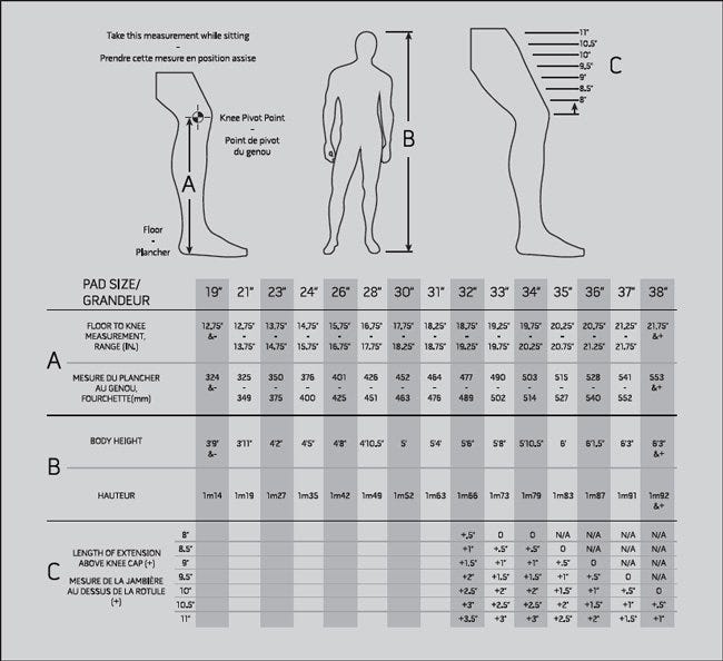 Warrior Hockey Size Chart