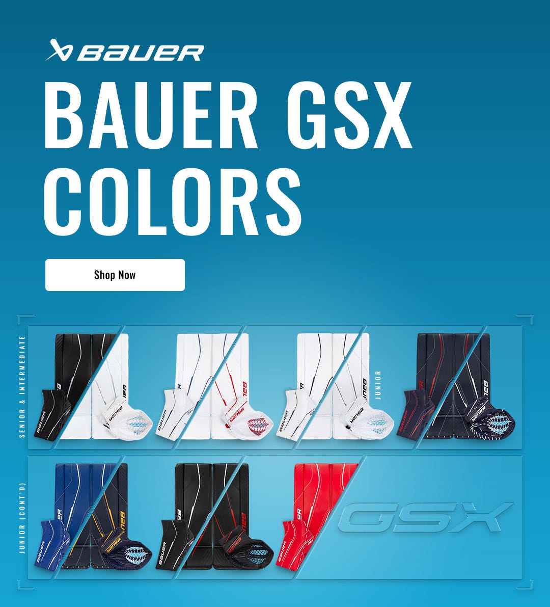 Bauer GSX Goalie Equipment: Now in more colors