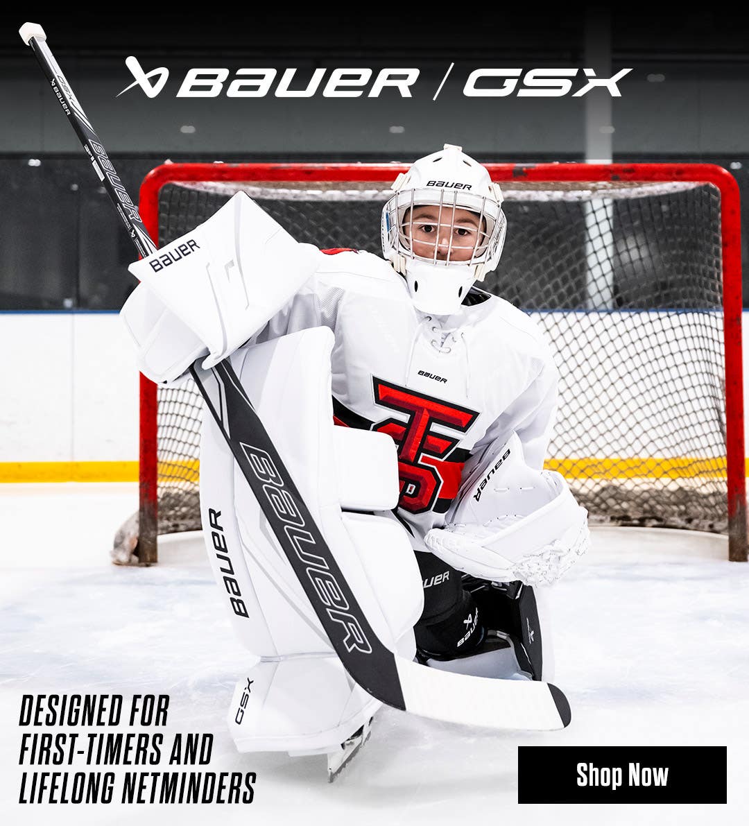 Bauer GSX Goalie Equipment. Designed for first-timers and lifelong netminders.