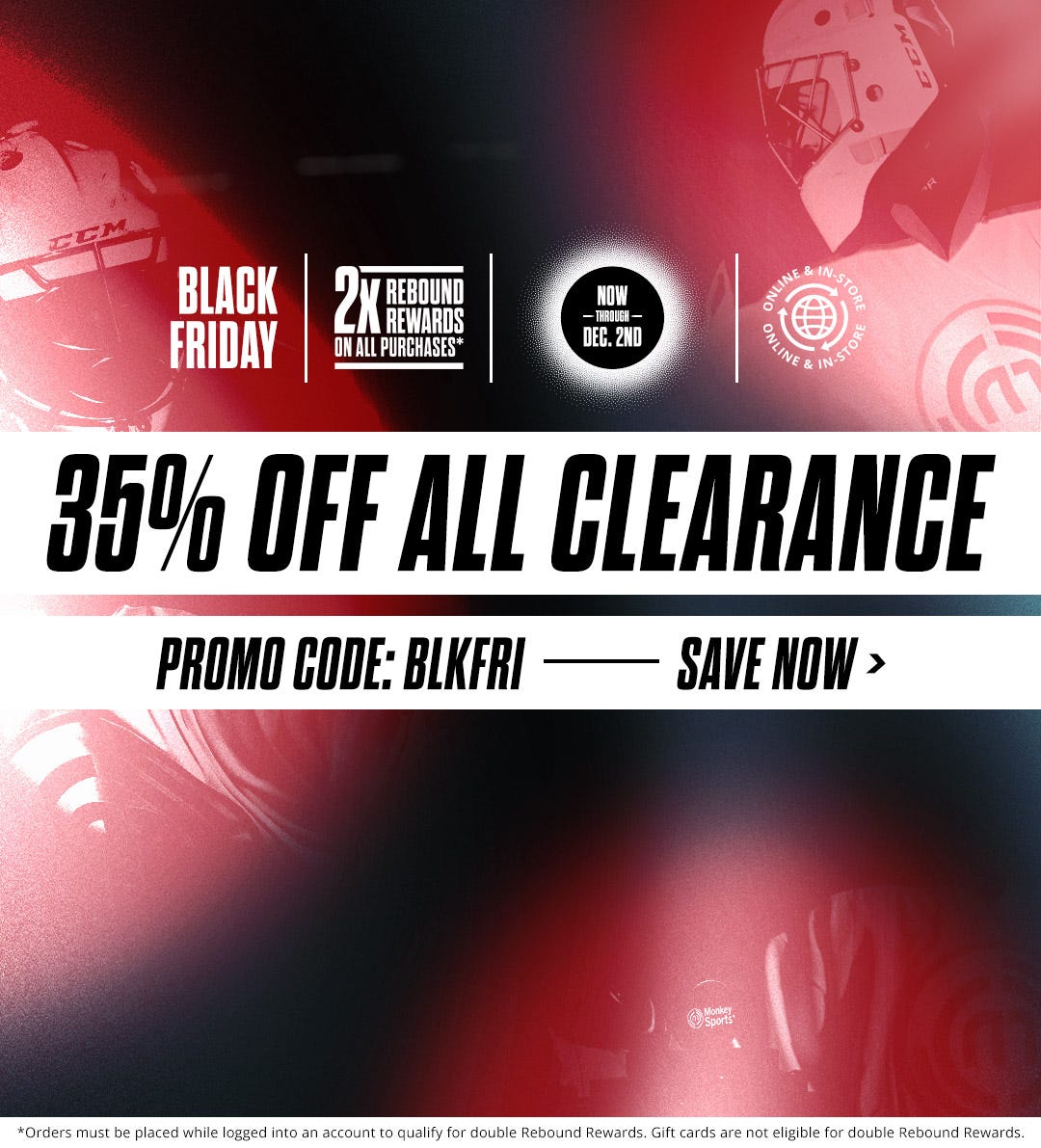 Black Friday Sale: 35% Off Clearance Items, now through December 2nd. Promo code: BLKFRI.