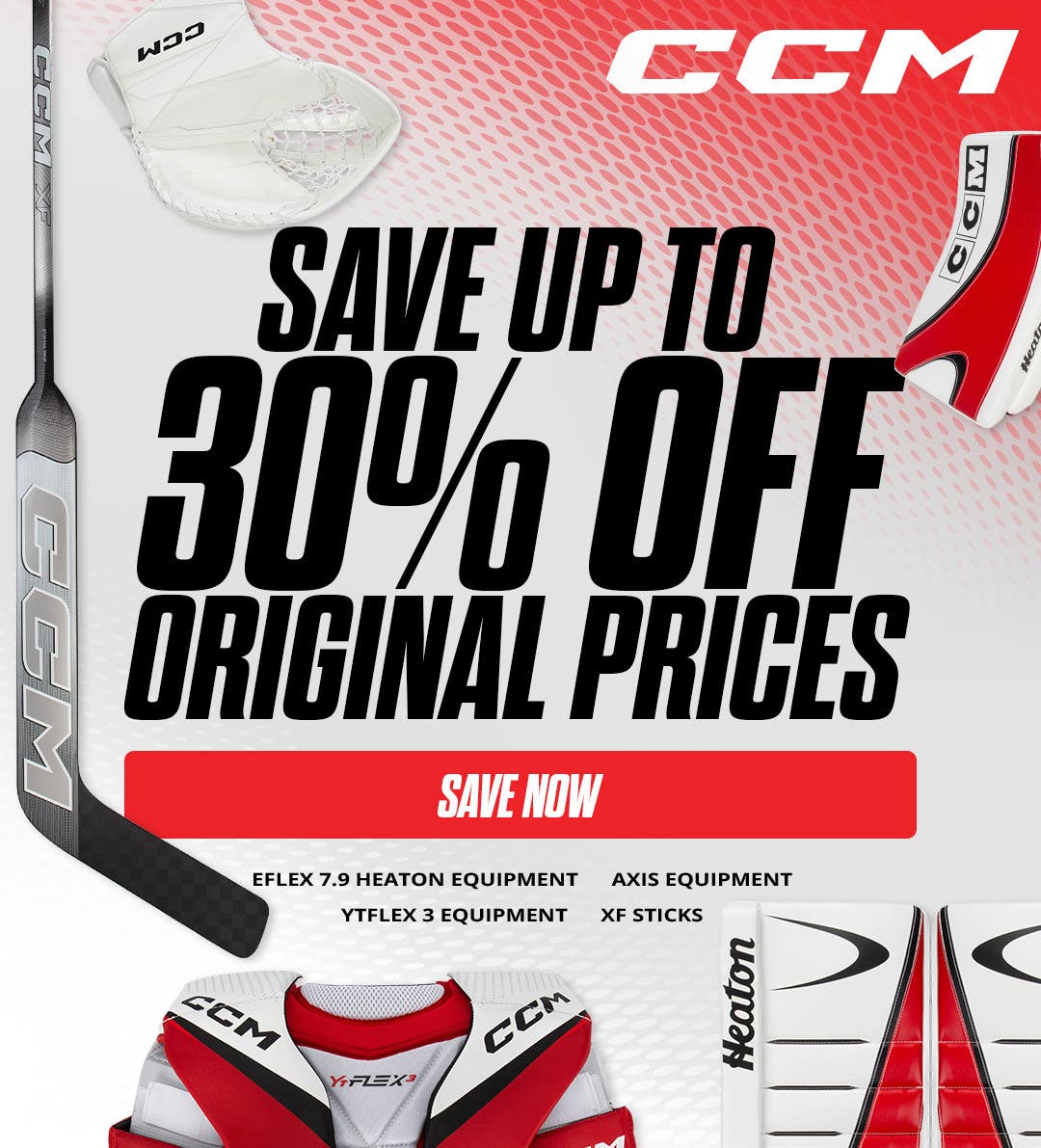 Save up to 30% off original prices. CCM EFlex 7.9 Heaton equipment, Axis equipment, YTFlex3 equipment, XF sticks