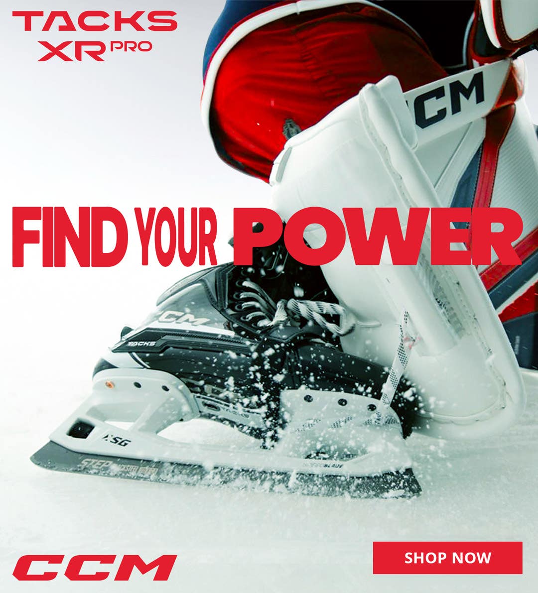 CCM Tacks XR Pro Goalie Skates. Find your power.