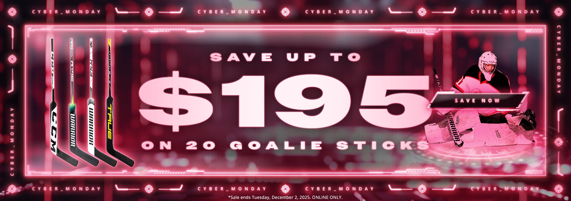GoalieMonkey Cyber Monday Sale: Save up to $195 on 20 goalie sticks