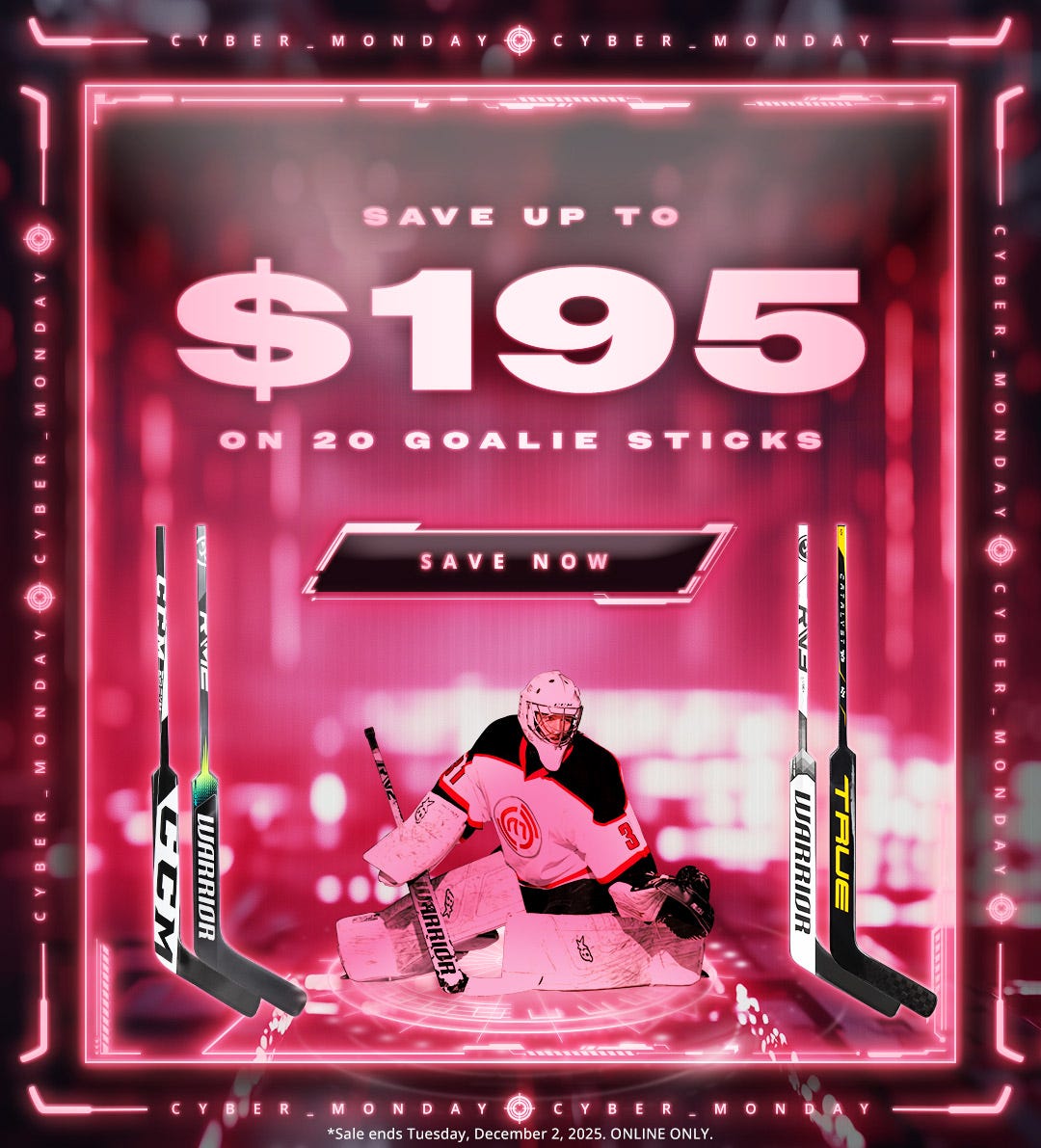 GoalieMonkey Cyber Monday Sale: Save up to $195 on 20 goalie sticks
