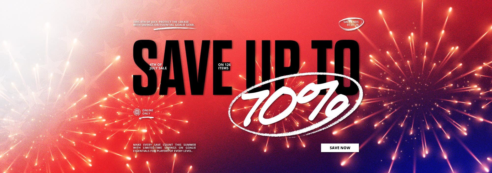 4th of July Sale. Save up to 70% on 126 items. Sale ends 7/7/2026.