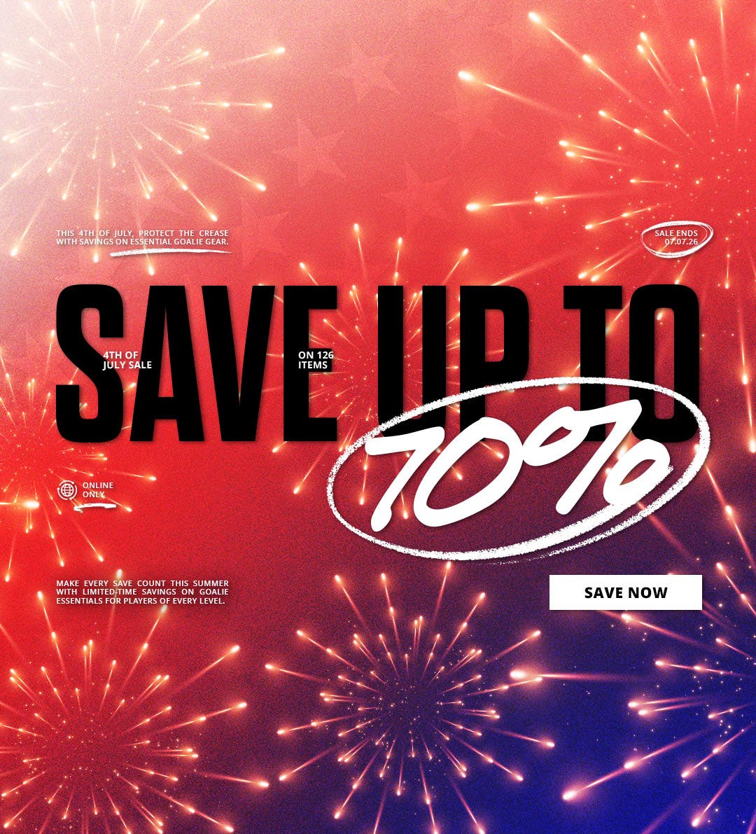 4th of July Sale. Save up to 70% on 126 items. Sale ends 7/7/2026.