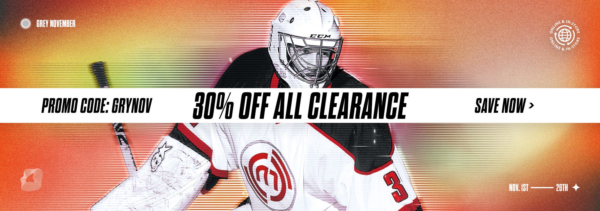 Grey November Sale. 30% off all clearance. Promo Code: GRYNOV. November 1st through 26th.