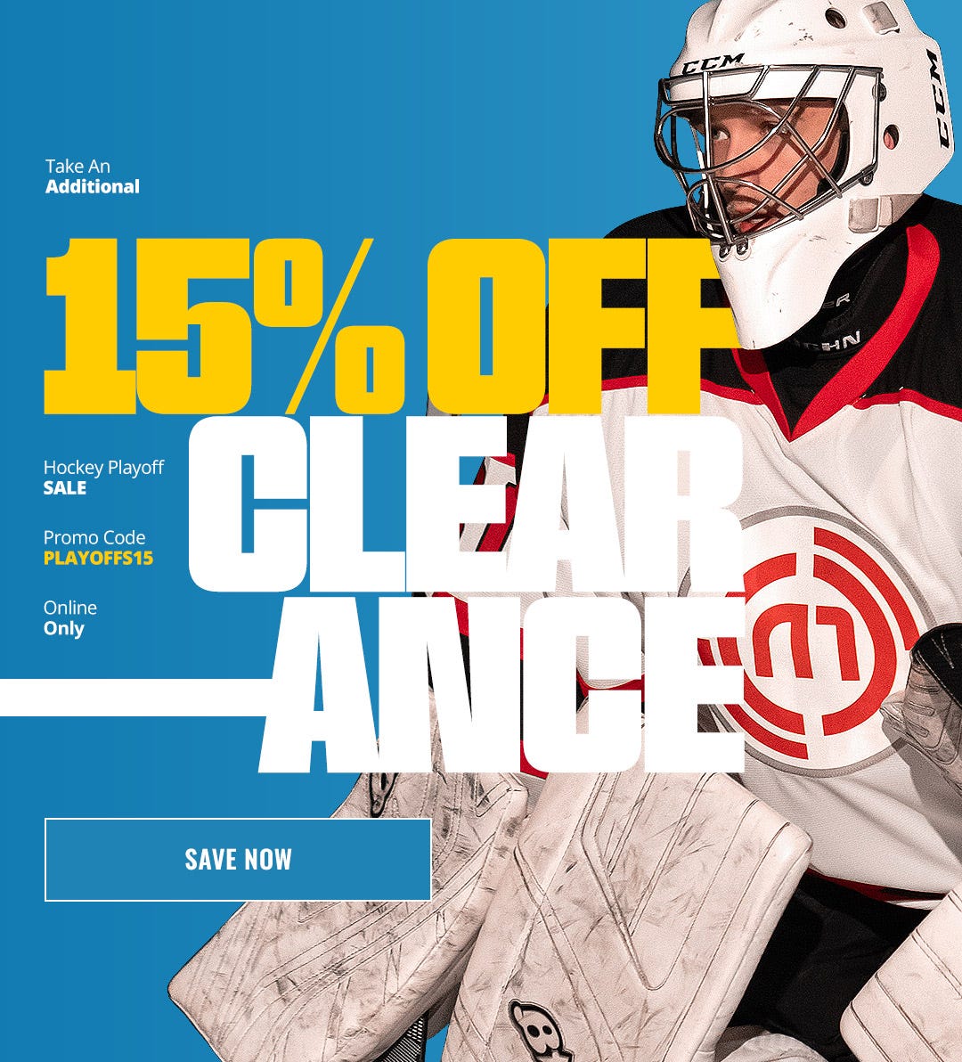 Hockey Playoff Sale: Take an additional 15% off clearance
