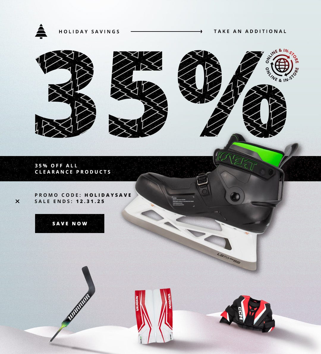 Holiday Savings: Take an additional 35% off all clearance products with promo code HOLIDAYSAVE. Sale ends 12/31/25.