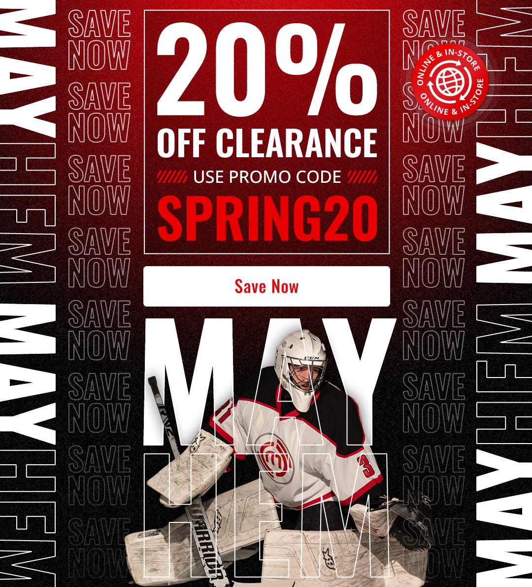 MAYhem Clearance Sale: 20% off clearance