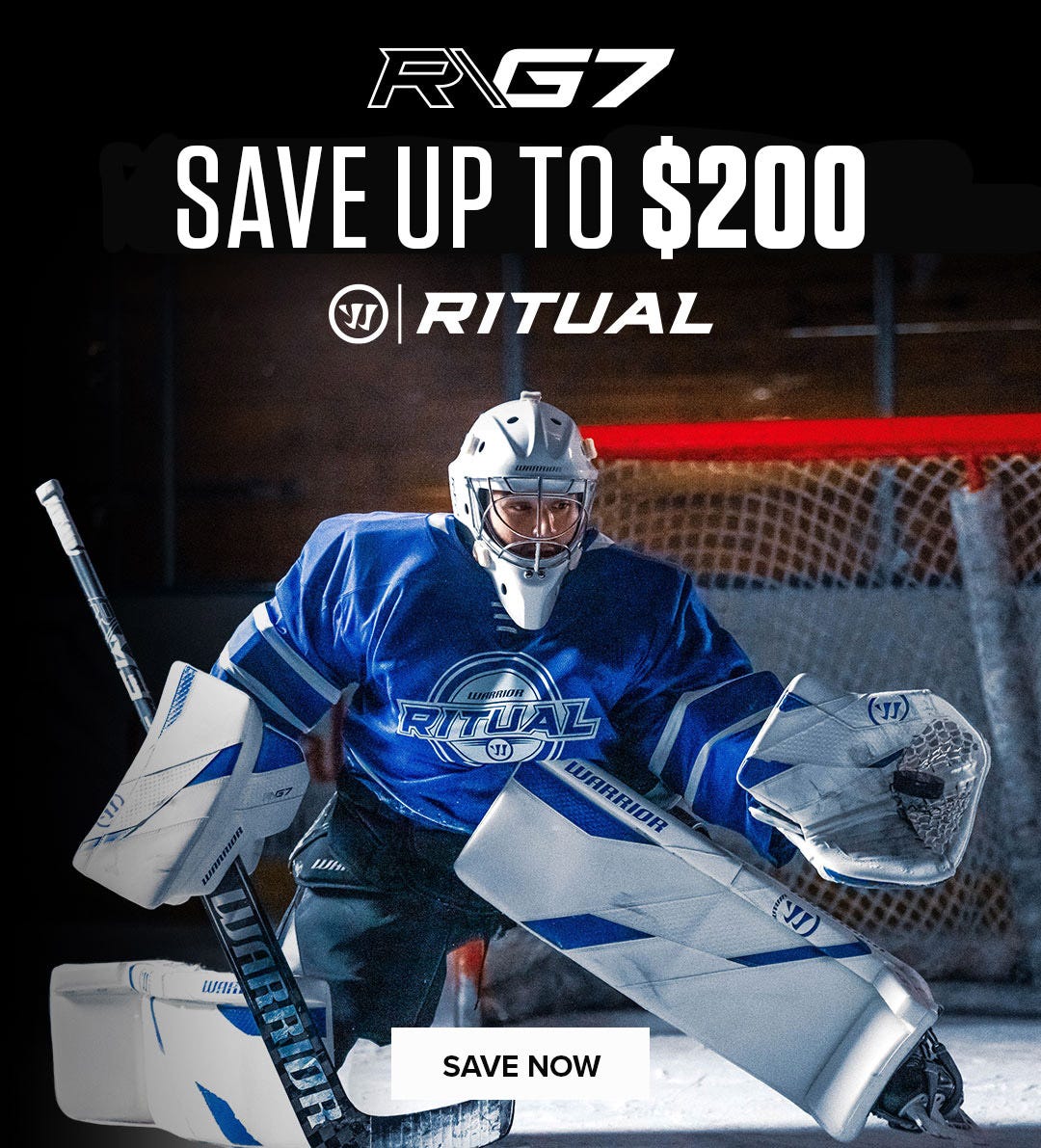 Warrior Ritual G7 Goalie Equipment. Save up to $200