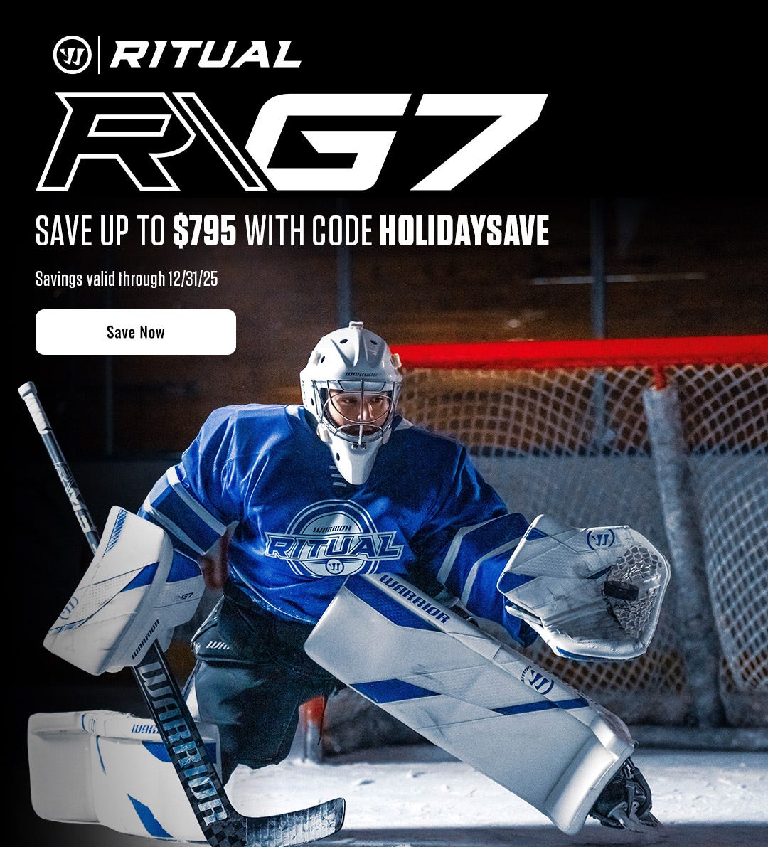 Save up to $795 on Warrior Ritual G7 equipment with promo code HOLIDAYSAVE. Savings valid through 12/31/25.