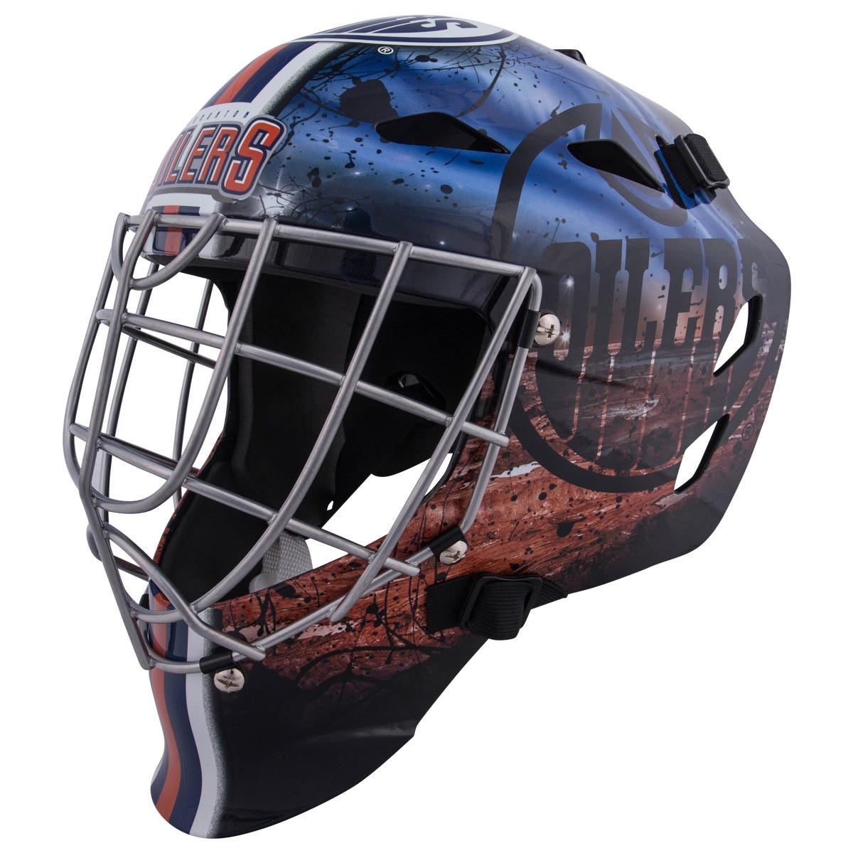 Franklin Edmonton Oilers GFM 1500 Goalie Face Mask in Navy