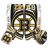 Franklin Tuukka Rask Junior Street Goalie Equipment Combo in Boston (White/Black/Sport Gold) Size Large/X-Large
