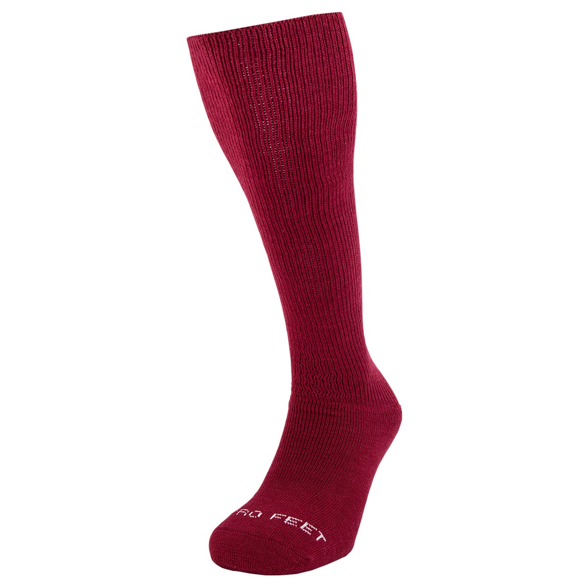Pro Feet ProFeet Cushion Acrylic Multi-Sport Tube Socks | 83% Hi-Bulk Acrylic, 9% Nylon, 8% Elastic in Red
