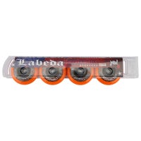 "Labeda Asphalt Hard 85A Roller Hockey Wheel - Orange - 4 Pack Size 80mm"