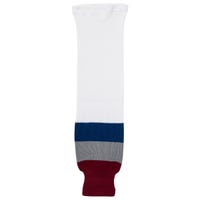 Monkeysports Colorado Avalanche Knit Hockey Socks in White Size Senior