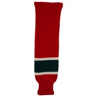 Monkeysports Minnesota Wild Knit Hockey Socks in Red Size Junior