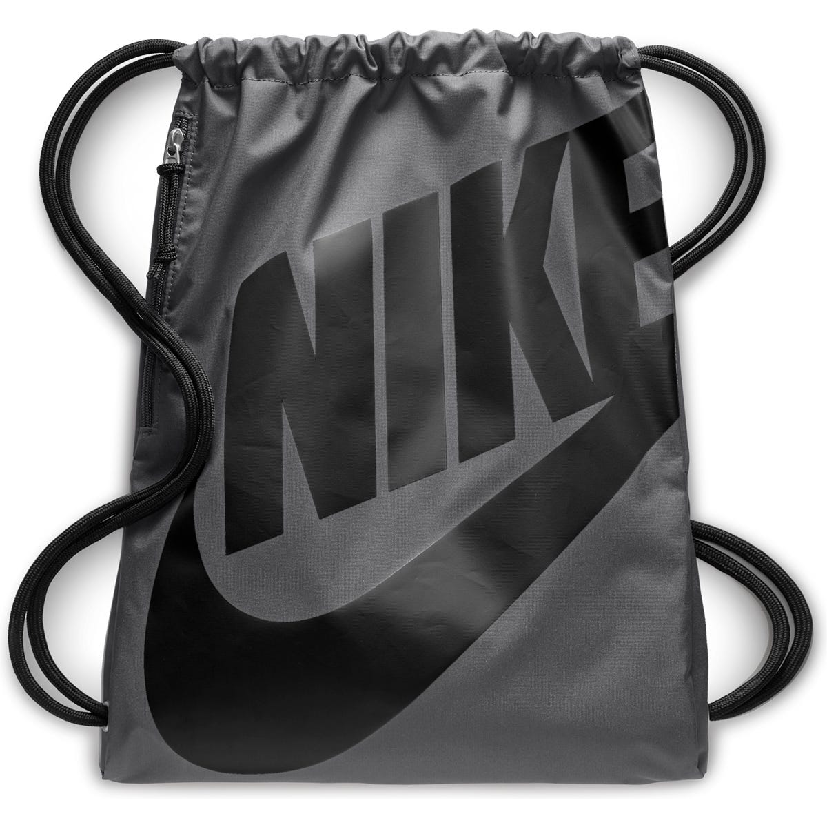 Nike Heritage Gym Sack | 100% Polyester in Dark Grey/Black