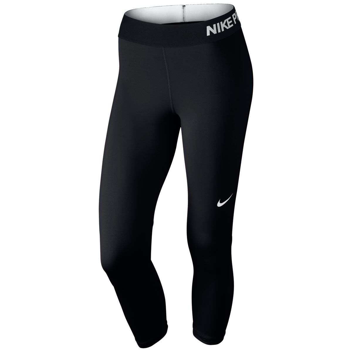 "Nike Pro Cool Womens Training Capris in Black/White Size Small"