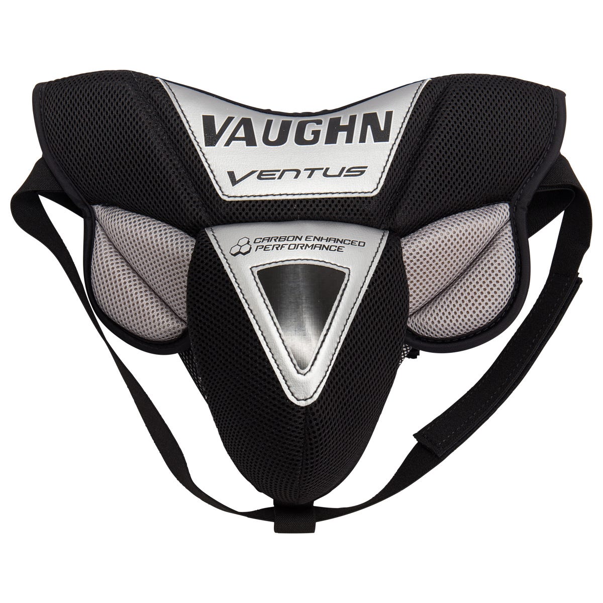Vaughn Ventus SLR Pro Carbon Pro Goalie Cup in Black/Silver Size Intermediate