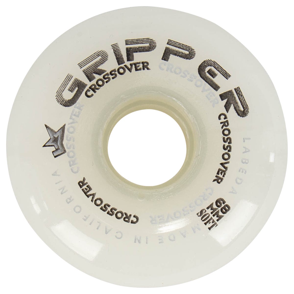 Labeda Gripper Soft 76A Roller Hockey Wheel - White - 4 Pack Size 68mm