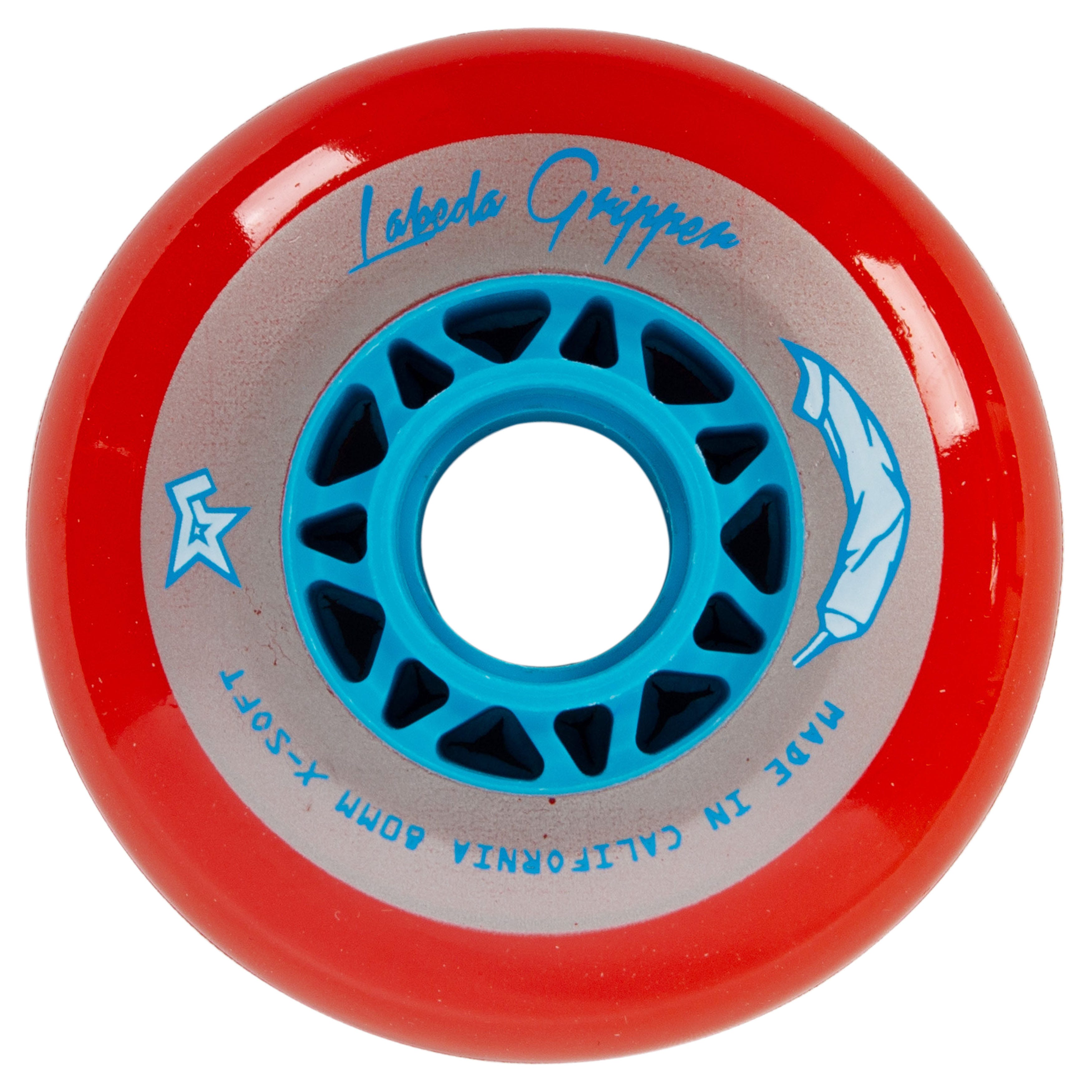 Labeda Gripper X-Soft 74A Roller Hockey Wheel - Red Size 72mm