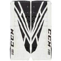 CCM Extreme Flex 4 Pro Senior Goalie Leg Pads in White/Black Size 35+2in