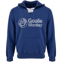 Monkeysports Goalie Monkey Skate Lace Senior Pullover Hoody in Blue Size Large