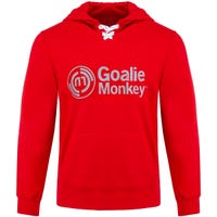 Monkeysports Goalie Monkey Skate Lace Senior Pullover Hoody in Red Size Large