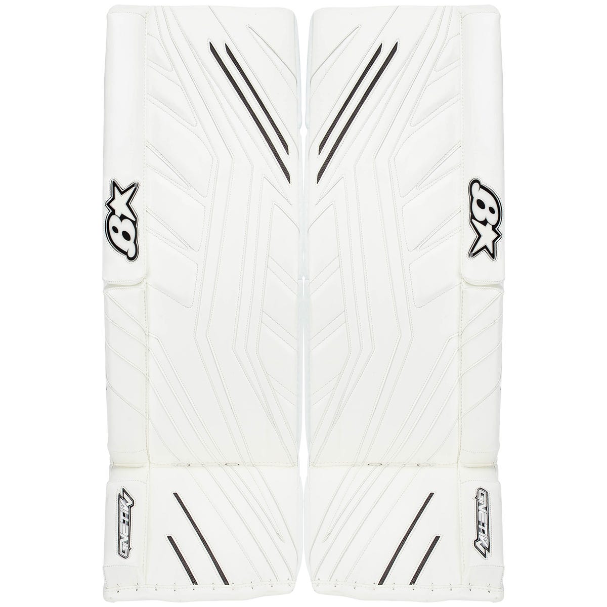 Brians Brians G-Netik Pro V Senior Goalie Leg Pads in White Size 32+1in