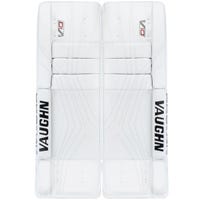 Vaughn Velocity V10 Pro Carbon Senior Goalie Leg Pads in White Size 33+2in