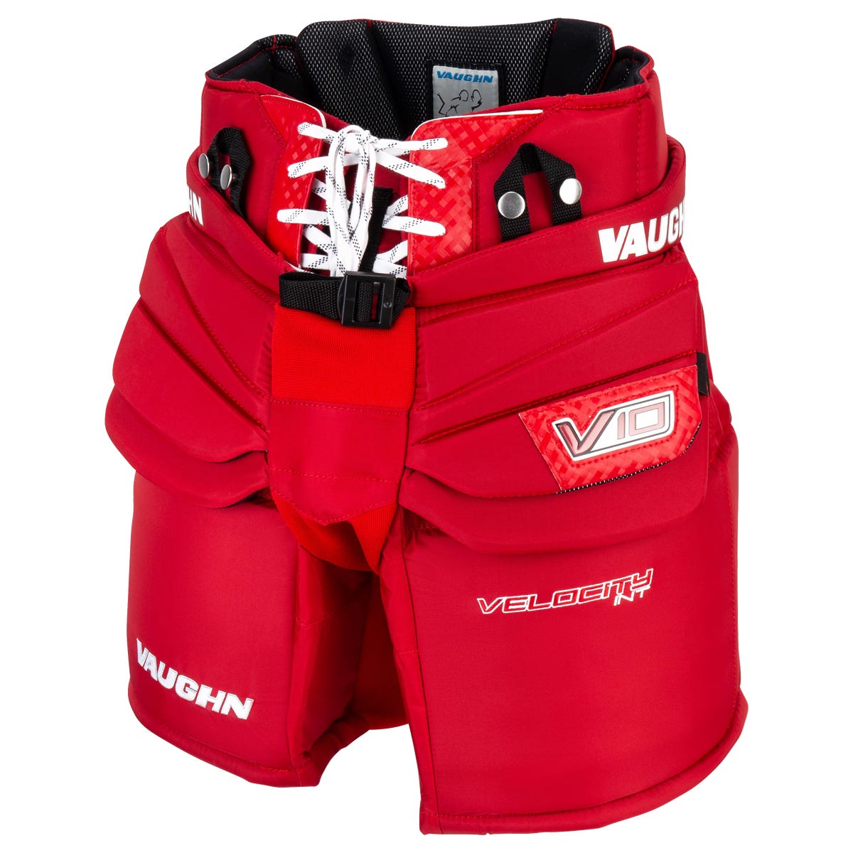 Vaughn Velocity V10 Intermediate Goalie Pants in Red Size Large