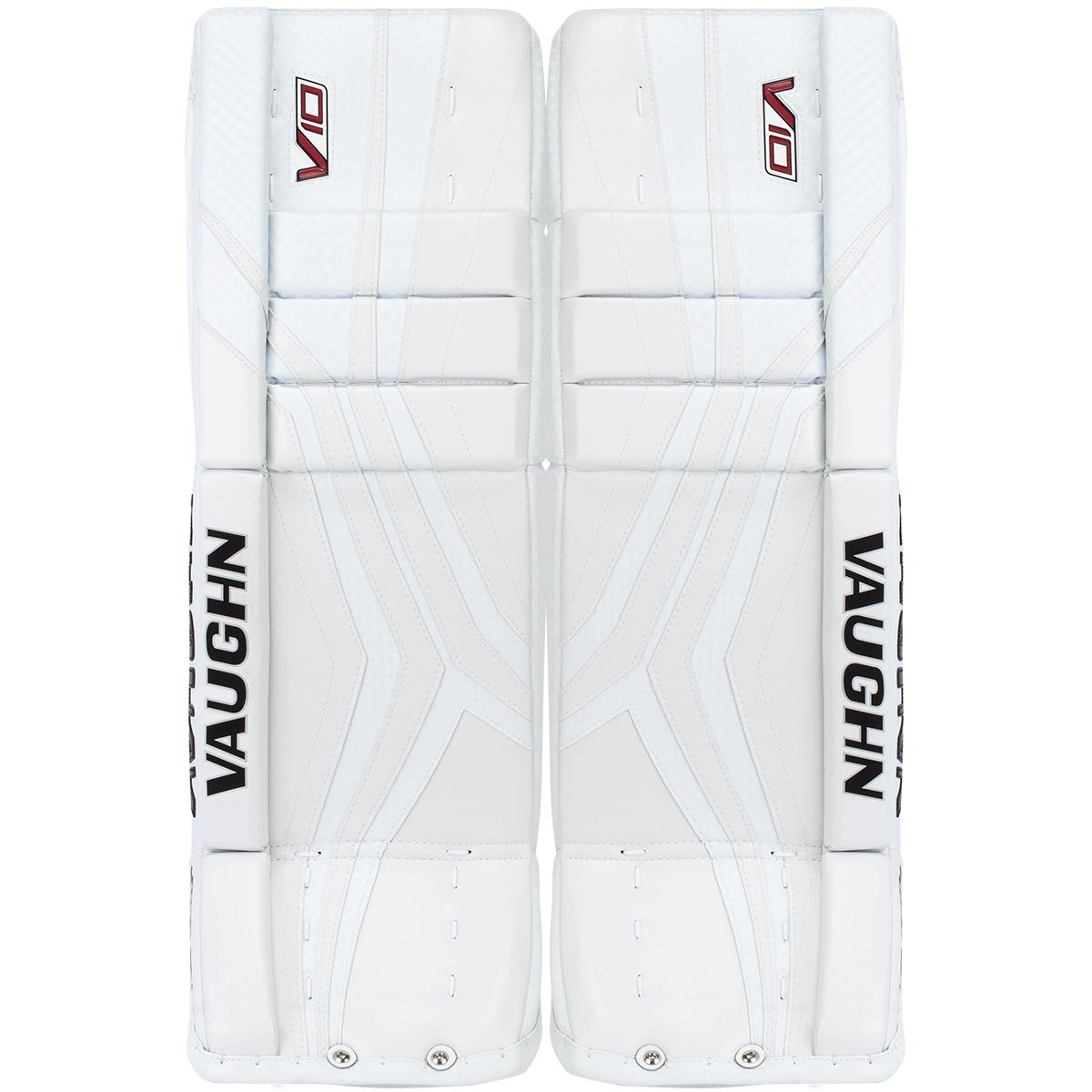 Vaughn Velocity V10 Intermediate Goalie Leg Pads in White Size 31+2in