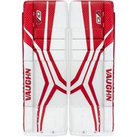 Vaughn Velocity V10 Intermediate Goalie Leg Pads in White/Red Size 28+2in