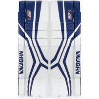 Vaughn Velocity V10 Pro Senior Goalie Leg Pads in White/Blue Size 32+2in