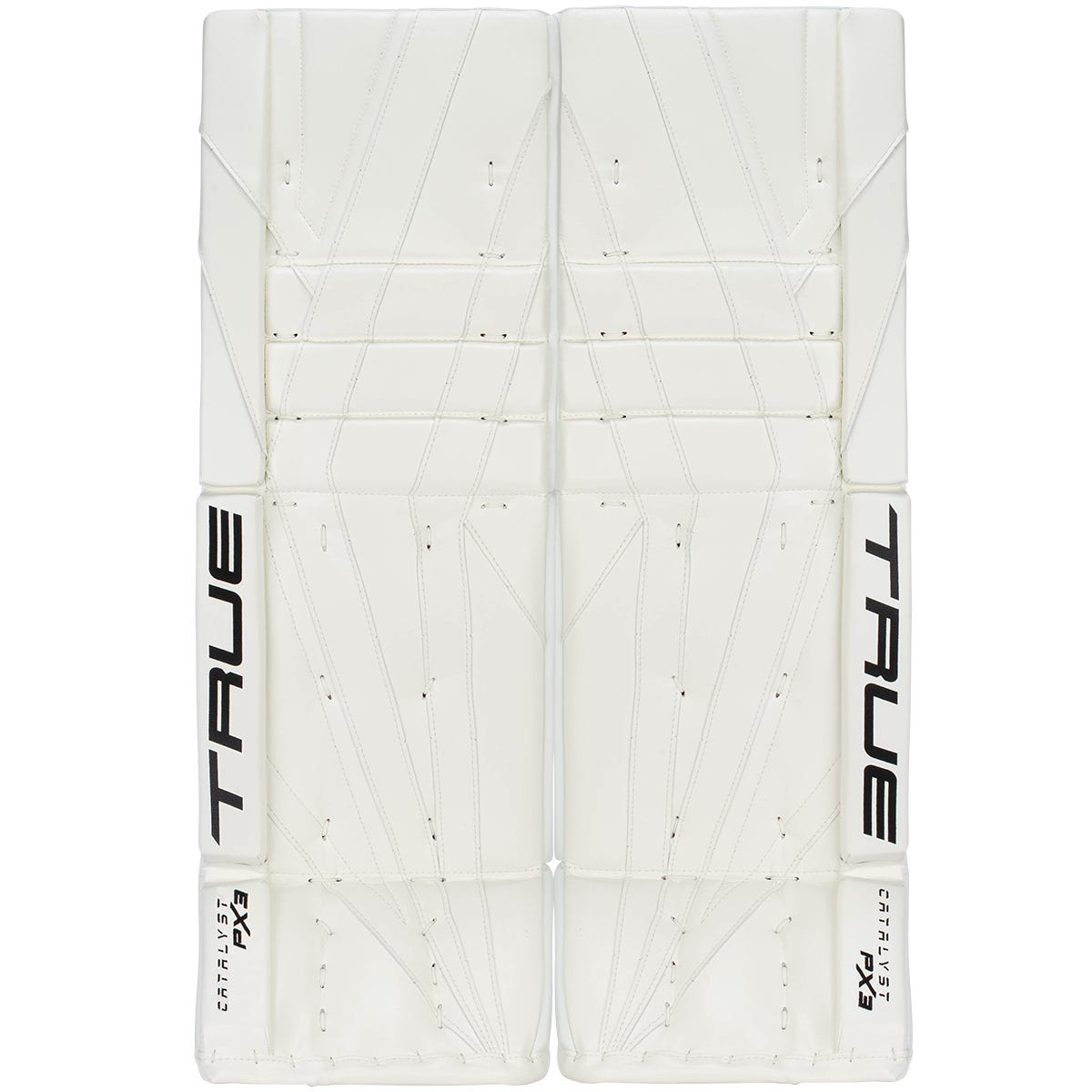 True Catalyst PX3 Senior Goalie Leg Pads in White Size 36+2in
