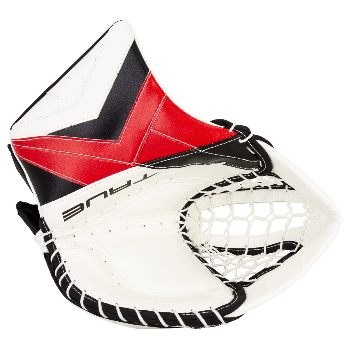 True Catalyst PX3 Senior Goalie Glove in White/Black/Red