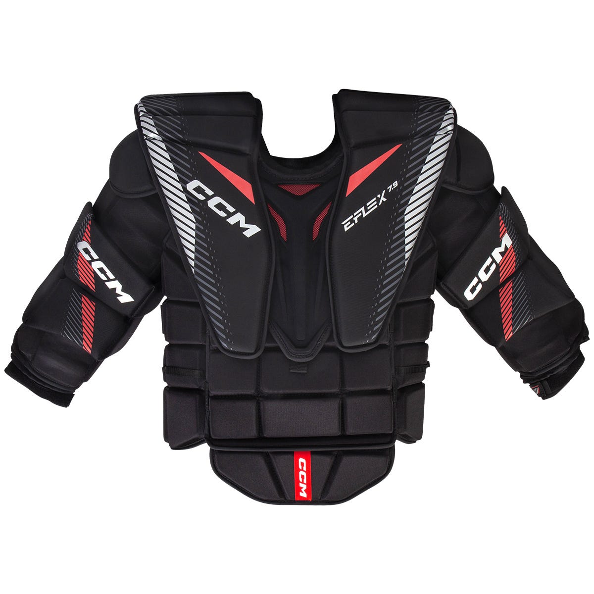 CCM EFLEX 7.9 Senior Goalie Chest & Arm Protector in Black/Red Size X-Large