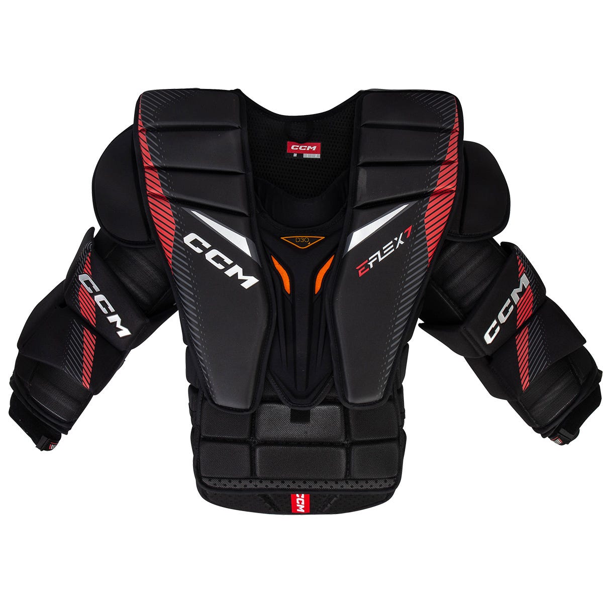 CCM EFLEX 7 Senior Goalie Chest & Arm Protector in Black/Red Size X-Large