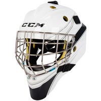 CCM Axis A1.5 Junior Certified Straight Bar Goalie Mask - Team in White/Black