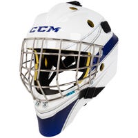 CCM Axis A1.5 Junior Certified Straight Bar Goalie Mask - Team in Royal White