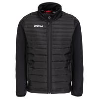 "CCM Quilted Youth Full Zip Jacket in Black Size Small"