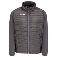 "CCM Quilted Youth Full Zip Jacket in Grey Size Large"