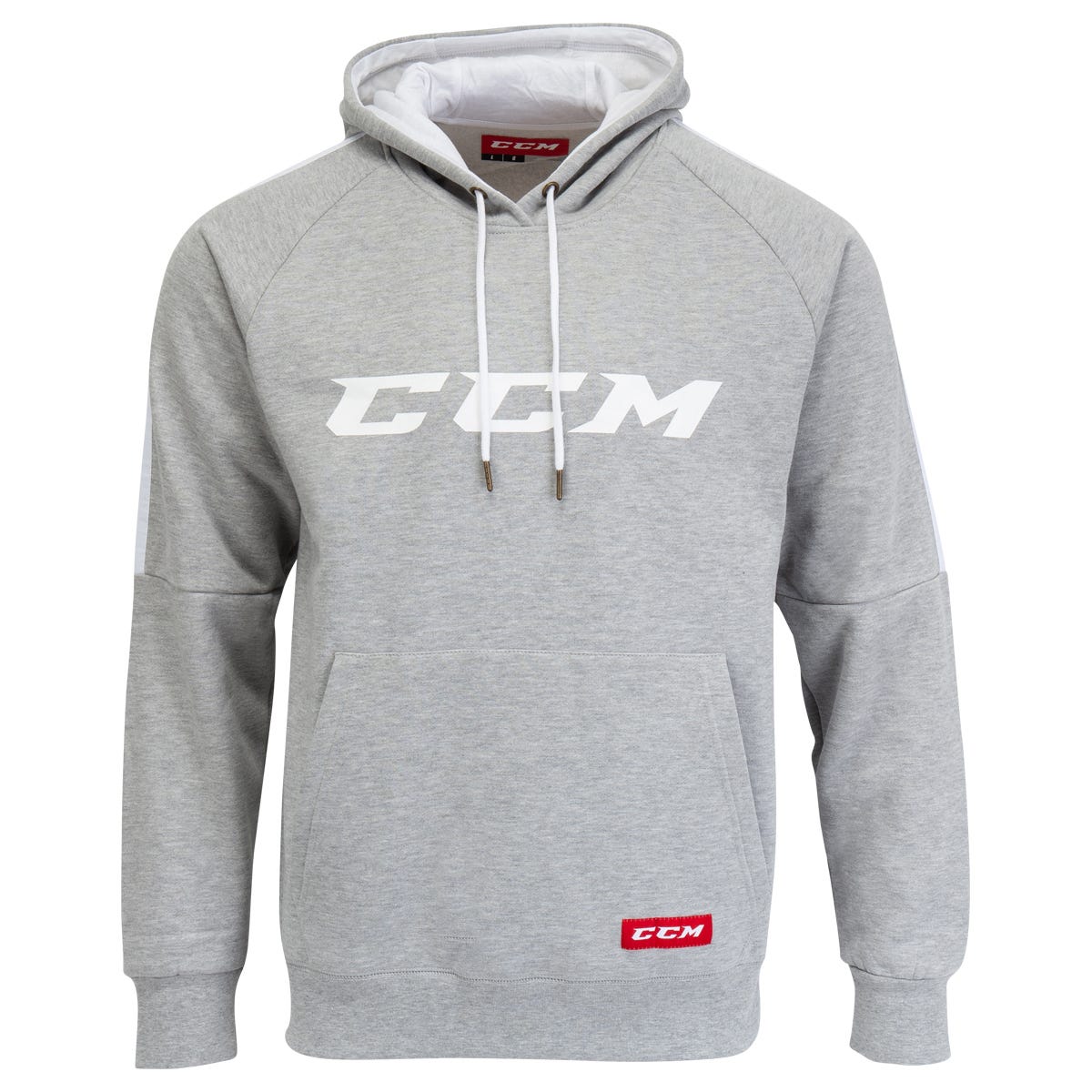 CCM Core Senior Pullover Hoodie in Grey/White Size X-Large