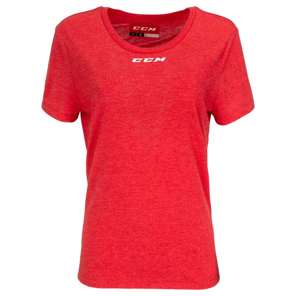 CCM Crew Neck Womens Short Sleeve T-Shirt in Red Size Small