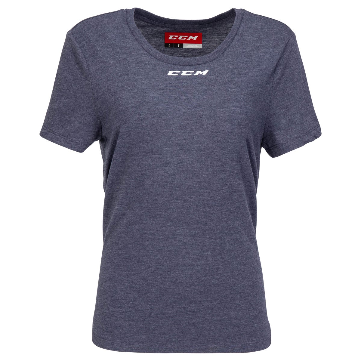 CCM Crew Neck Womens Short Sleeve T-Shirt in Navy Size X-Small