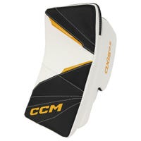 CCM Axis A2.5 Junior Goalie Blocker in White/Black/Gold