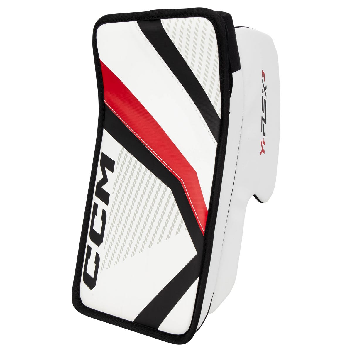 CCM YTFlex 3 Youth Goalie Blocker in White/Red/Black
