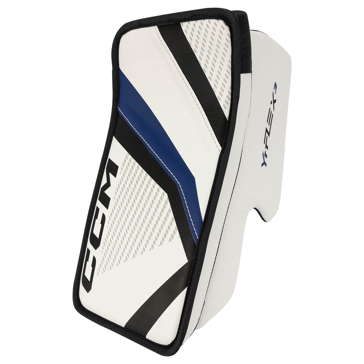 CCM YTFlex 3 Youth Goalie Blocker in White/Blue/Black